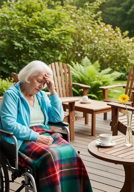 Пожилая женщина с деменцией